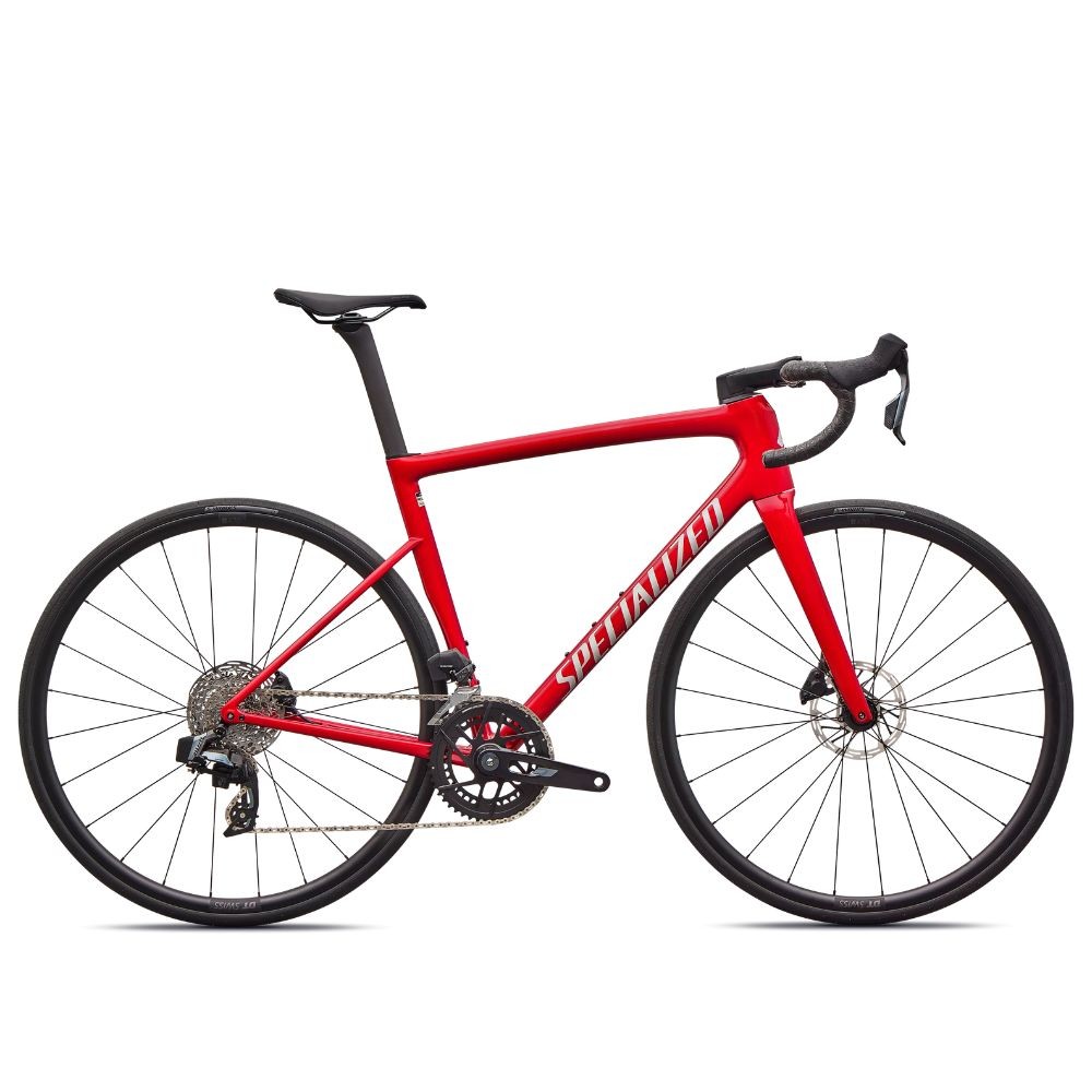 Bicicleta Specialized Tarmac Sl8 Comp Axs Gloss Red Tint Over Silver Dust / Silver Dust