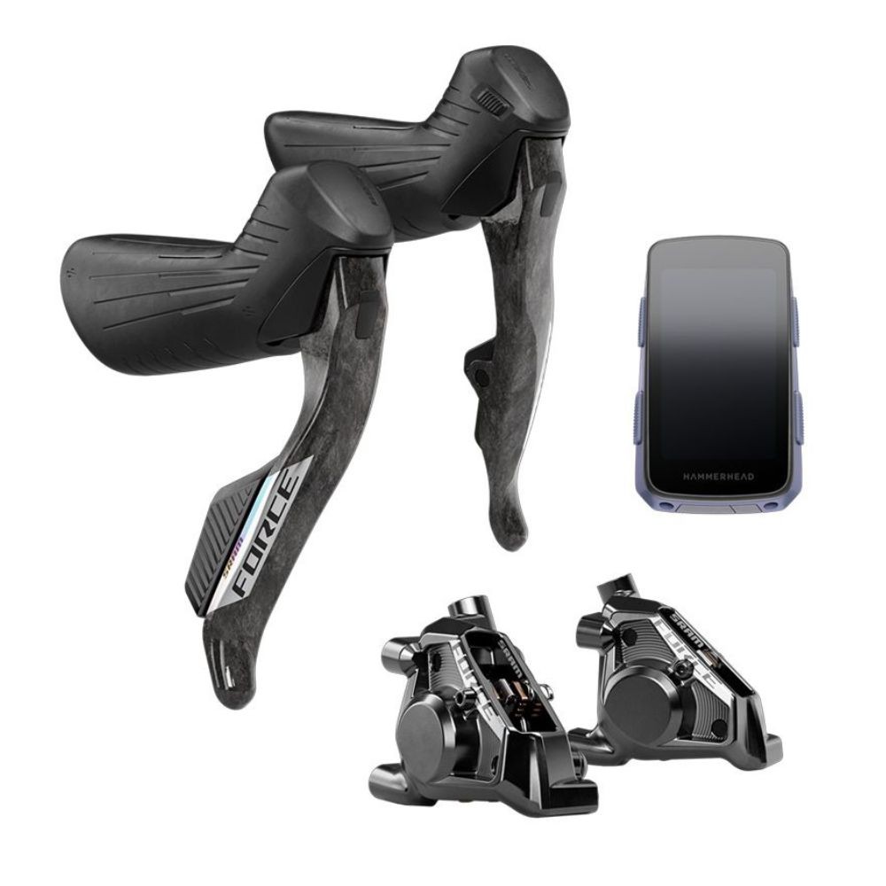 Juego de Manetas/Pinzas Sram Force AXS E1 + Hammerhead Karoo 3