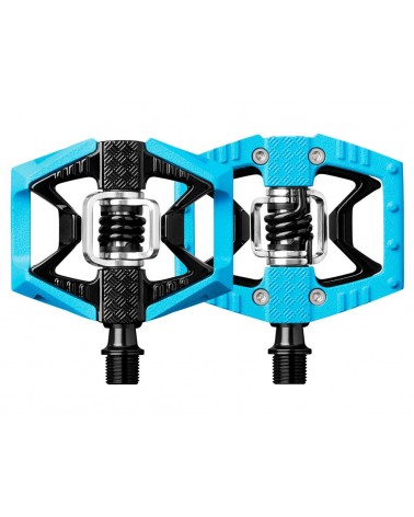 Pedales Crank Brothers double shot 2 light blue & black / black spring