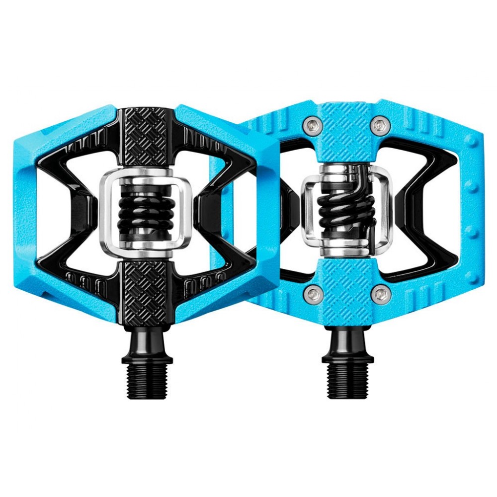 Pedales Crank Brothers double shot 2 light blue & black / black spring